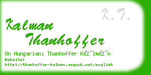 kalman thanhoffer business card